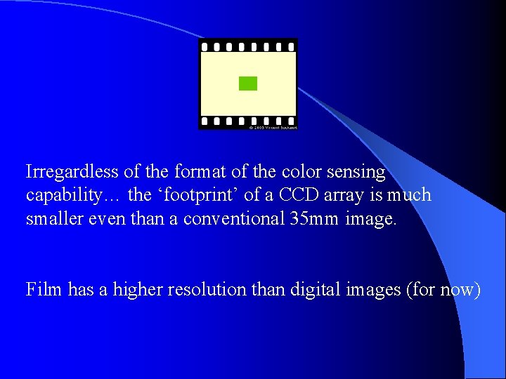 Irregardless of the format of the color sensing capability… the ‘footprint’ of a CCD