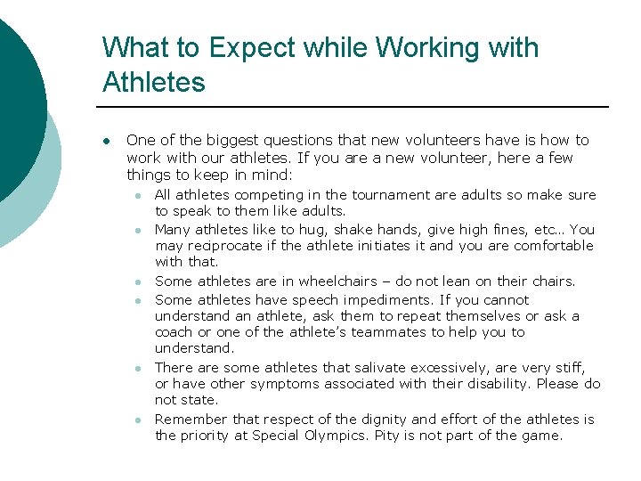 What to Expect while Working with Athletes l One of the biggest questions that