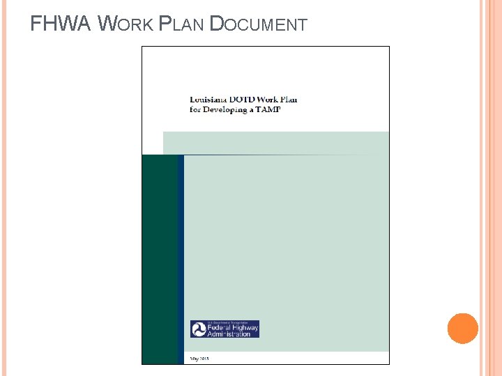 FHWA WORK PLAN DOCUMENT 