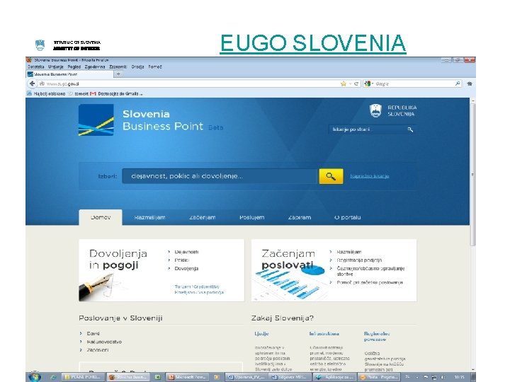 REPUBLIC OF SLOVENIA MINISTRY OF INTERIOR EUGO SLOVENIA 