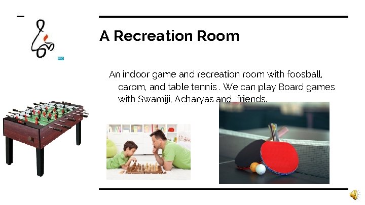 A Recreation Room An indoor game and recreation room with foosball, carom, and table