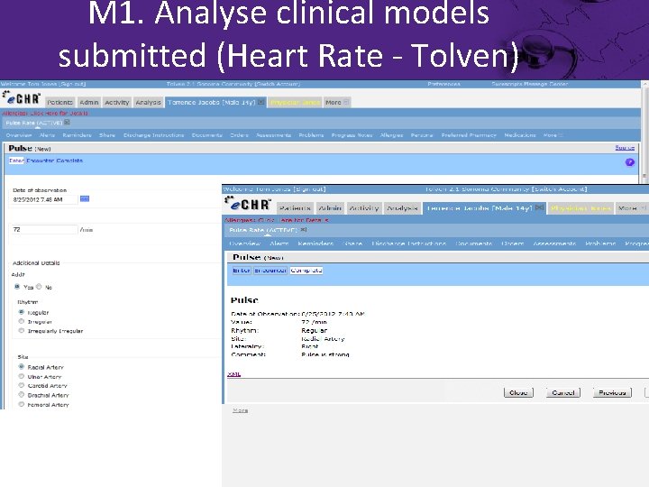 M 1. Analyse clinical models submitted (Heart Rate - Tolven) 