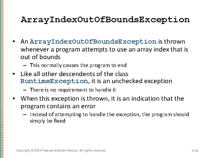 Array. Index. Out. Of. Bounds. Exception • An Array. Index. Out. Of. Bounds. Exception Array. Index. Out. Of. Bounds. Exception • An Array. Index. Out. Of. Bounds. Exception