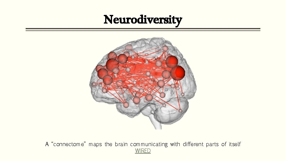 Neurodiversity A “connectome” maps the brain communicating with different parts of itself WIRED 