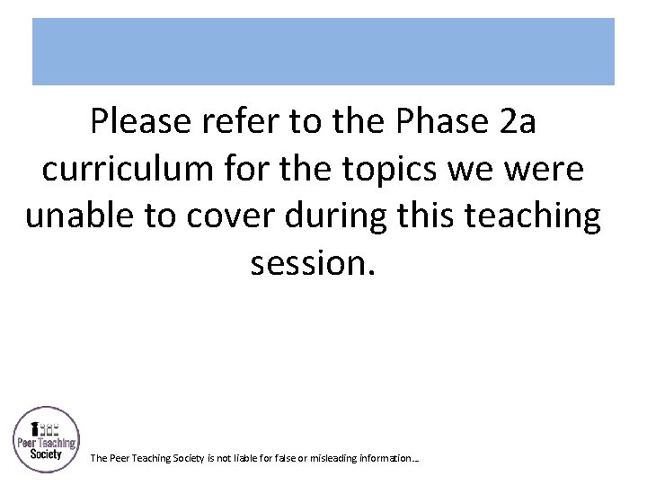 Please refer to the Phase 2 a curriculum for the topics we were unable