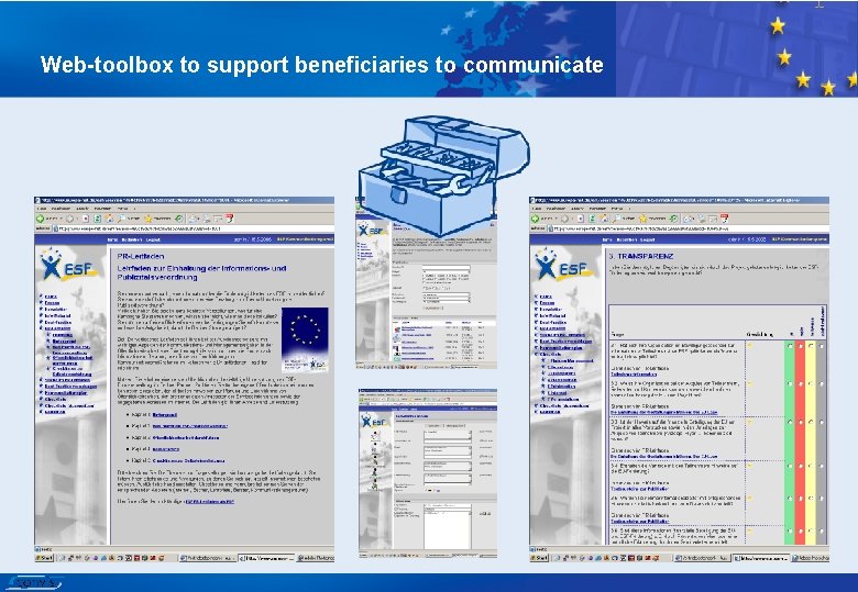 Web-toolbox to support beneficiaries to communicate 
