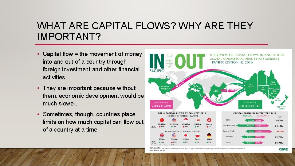 WHAT ARE CAPITAL FLOWS? WHY ARE THEY IMPORTANT? • Capital flow = the movement