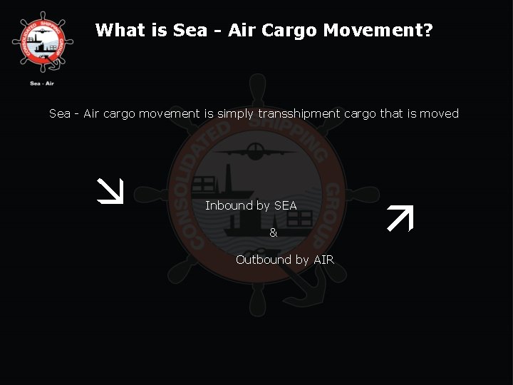 What is Sea - Air Cargo Movement? Sea - Air cargo movement is simply