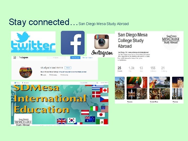Stay connected…San Diego Mesa Study Abroad 