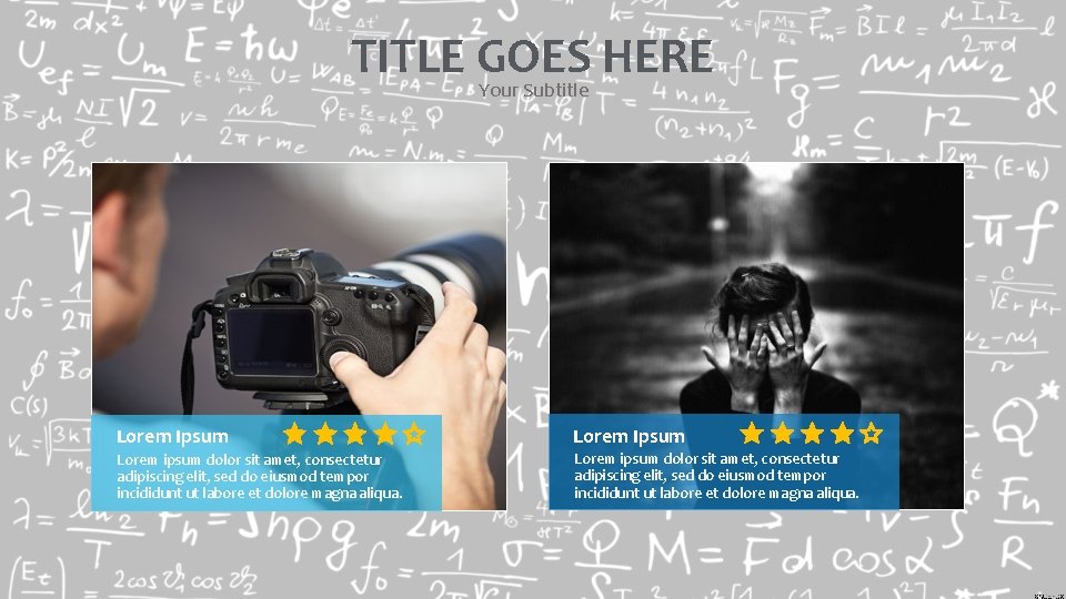 TITLE GOES HERE Your Subtitle Lorem Ipsum Lorem ipsum dolor sit amet, consectetur adipiscing