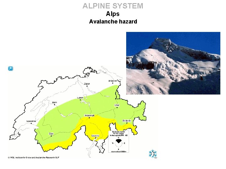 ALPINE SYSTEM Alps Avalanche hazard 