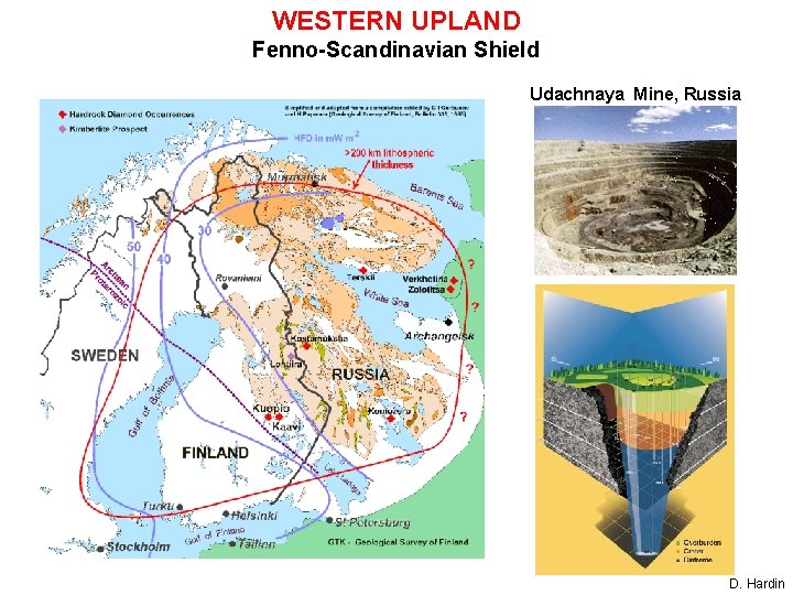 WESTERN UPLAND Fenno-Scandinavian Shield Udachnaya Mine, Russia D. Hardin 