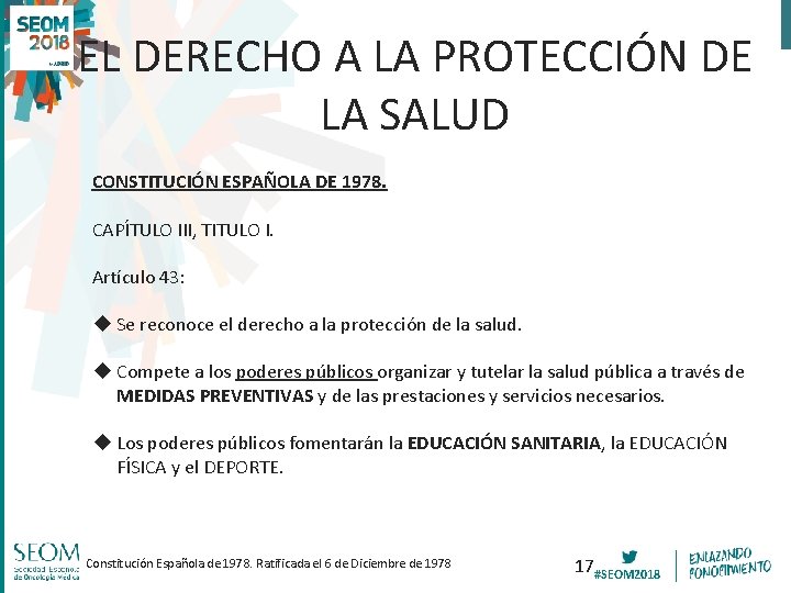 EL DERECHO A LA PROTECCIÓN DE LA SALUD CONSTITUCIÓN ESPAÑOLA DE 1978. CAPÍTULO III,