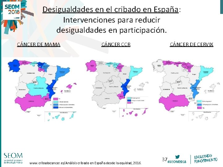 Desigualdades en el cribado en España: Intervenciones para reducir desigualdades en participación. CÁNCER DE