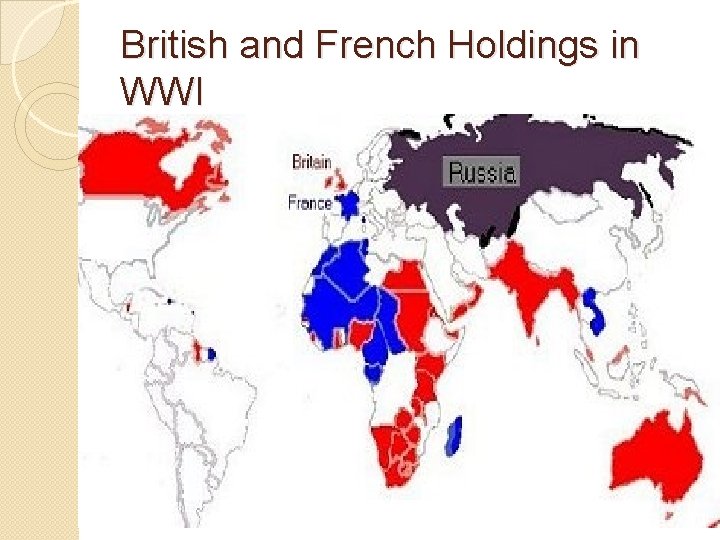 British and French Holdings in WWI 