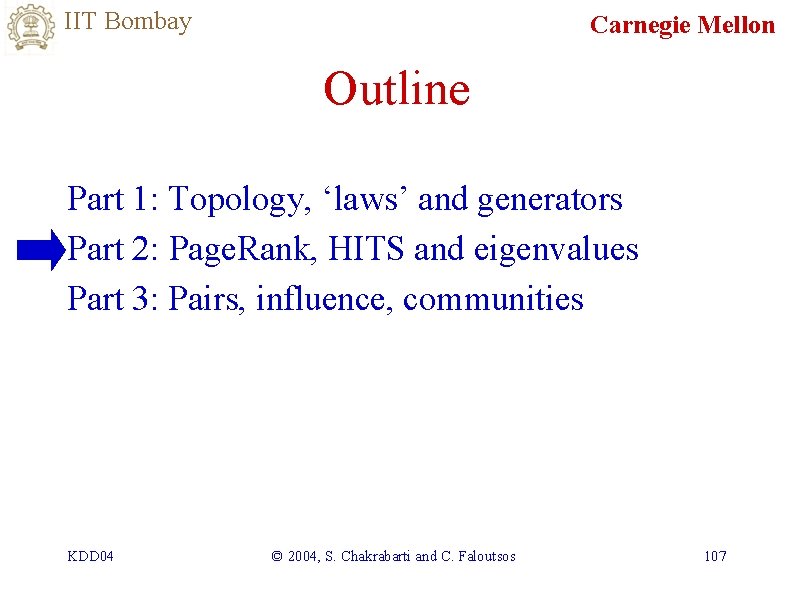 IIT Bombay Carnegie Mellon Outline Part 1: Topology, ‘laws’ and generators Part 2: Page.