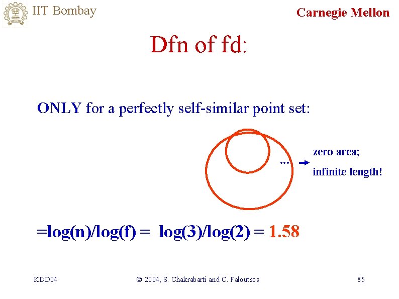 IIT Bombay Carnegie Mellon Dfn of fd: ONLY for a perfectly self-similar point set: