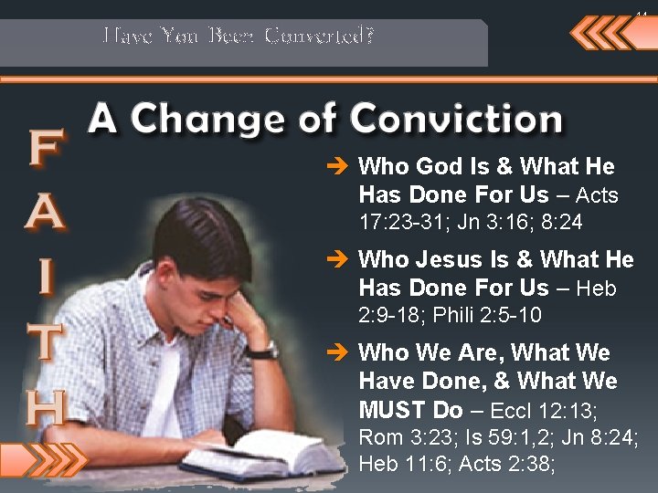 Have You Been Converted? 14 è Who God Is & What He Has Done
