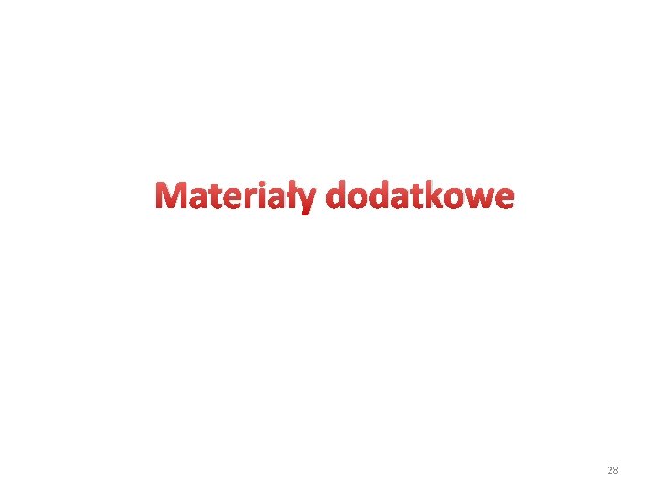 Materiały dodatkowe 28 Materiały dodatkowe 28