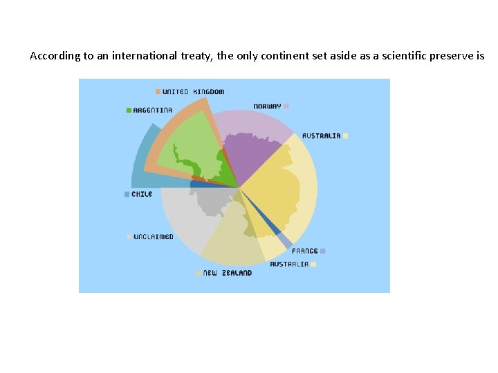 According to an international treaty, the only continent set aside as a scientific preserve