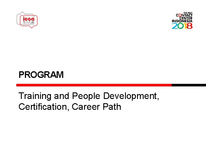 PROGRAM Training and People Development, Certification, Career Path 