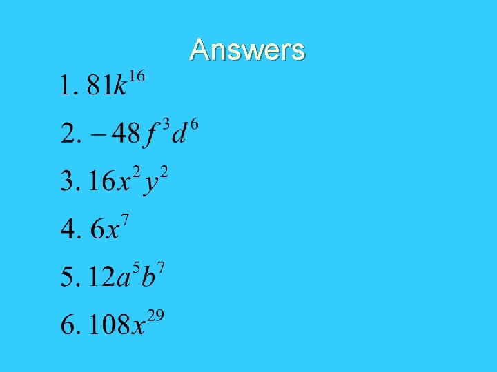 Answers 