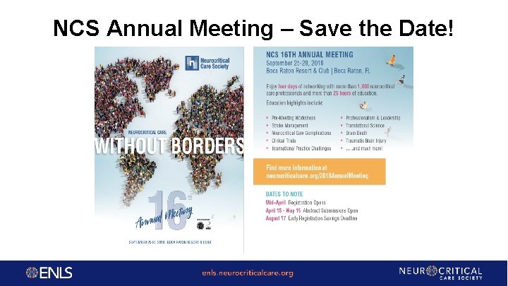NCS Annual Meeting – Save the Date! 