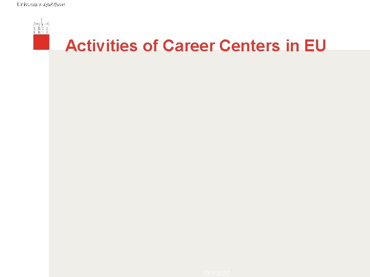 Activities of Career Centers in EU 10/7/2020 