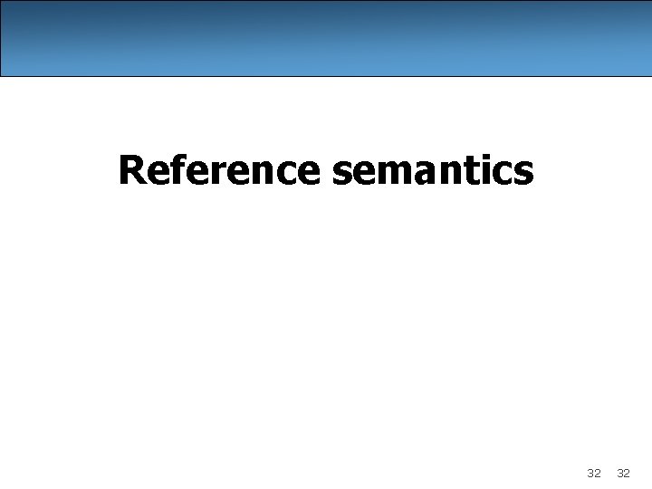 Reference semantics 32 32 