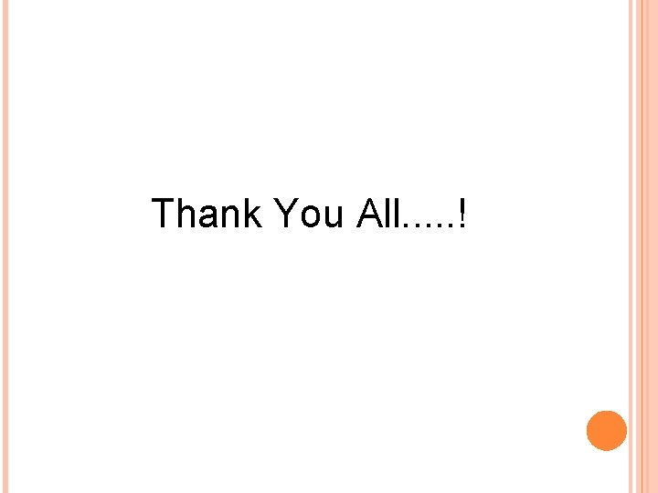 Thank You All. . . ! 