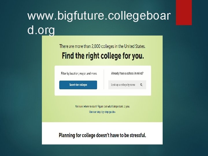 www. bigfuture. collegeboar d. org 