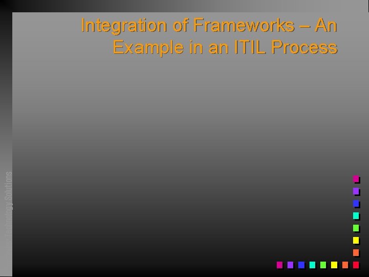 Pathfinder Technology Solutions Integration of Frameworks – An Example in an ITIL Process 