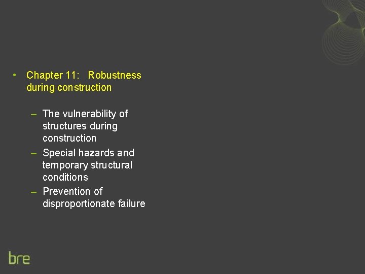  • Chapter 11: Robustness during construction – The vulnerability of structures during construction