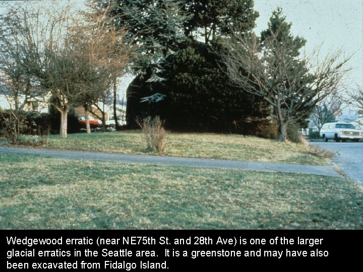 Wedgewood erratic (near NE 75 th St. and 28 th Ave) is one of