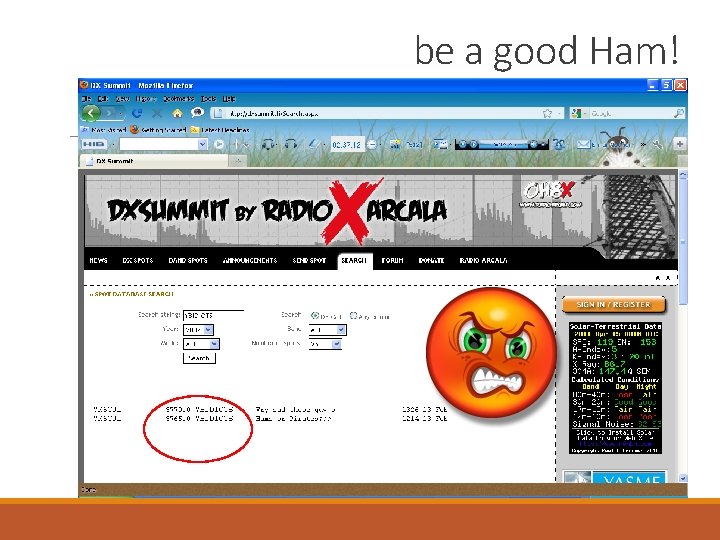 be a good Ham! 