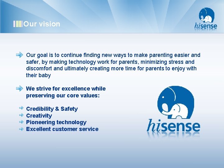 Our vision Our goal is to continue finding new ways to make parenting easier