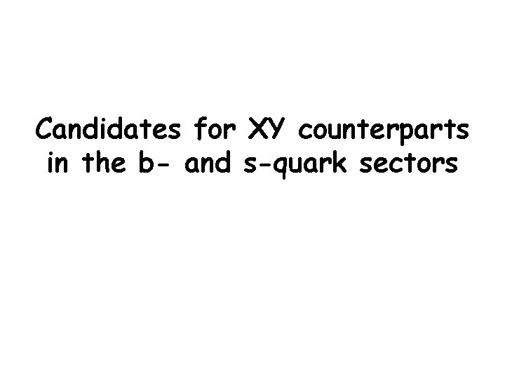 Candidates for XY counterparts in the b- and s-quark sectors 