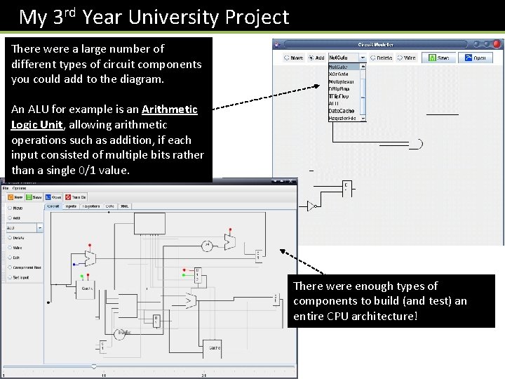 My 3 rd Year University Project There were a large number of different types