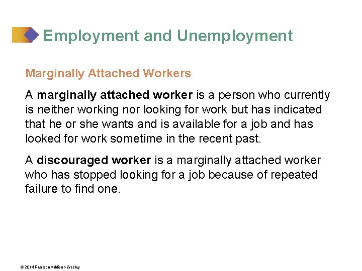 Employment and Unemployment Marginally Attached Workers A marginally attached worker is a person who