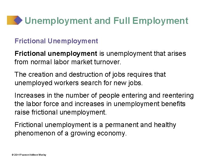 Unemployment and Full Employment Frictional Unemployment Frictional unemployment is unemployment that arises from normal