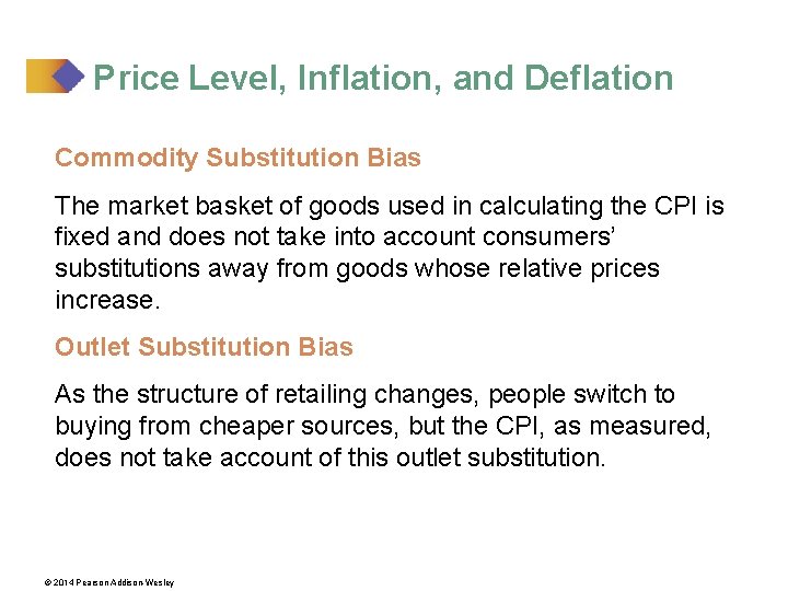 Price Level, Inflation, and Deflation Commodity Substitution Bias The market basket of goods used