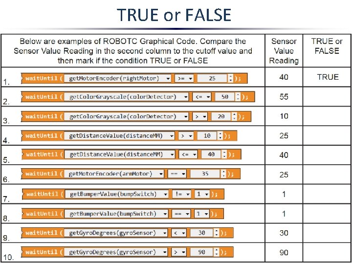 TRUE or FALSE ©Carnegie Mellon University 