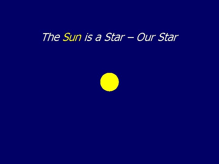 The Sun is a Star – Our Star 
