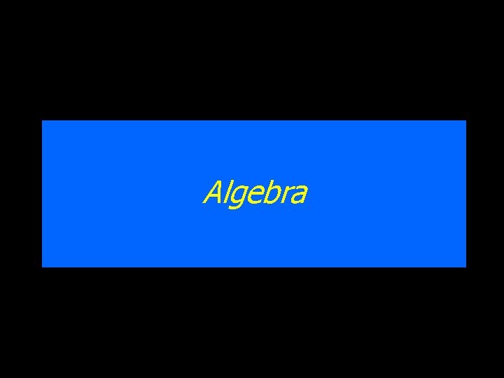 Algebra 