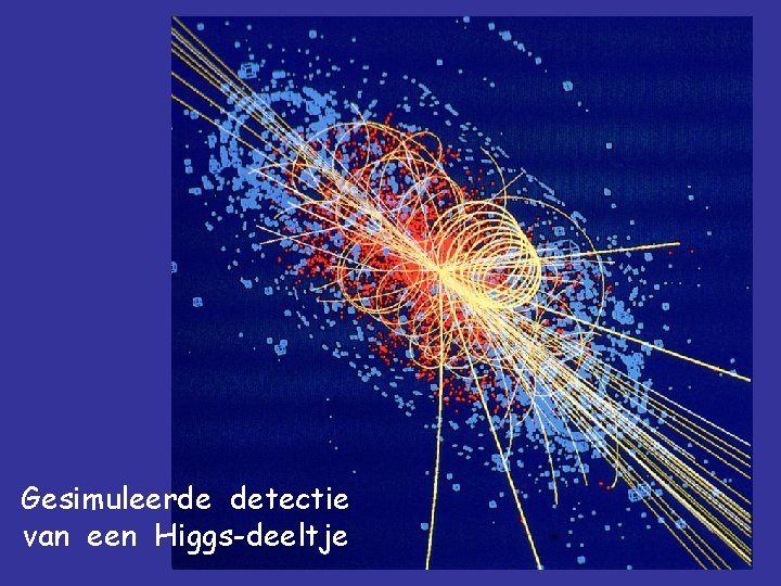 Gesimuleerde detectie van een Higgs-deeltje 