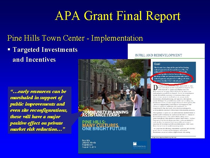 APA Grant Final Report Pine Hills Town Center - Implementation § Targeted Investments and