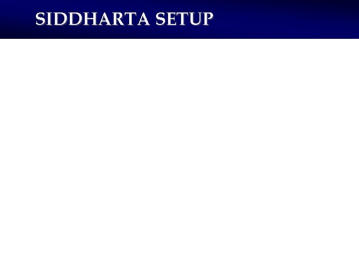 SIDDHARTA SETUP 