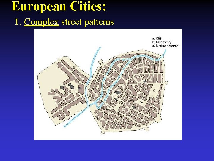 European Cities: 1. Complex street patterns 