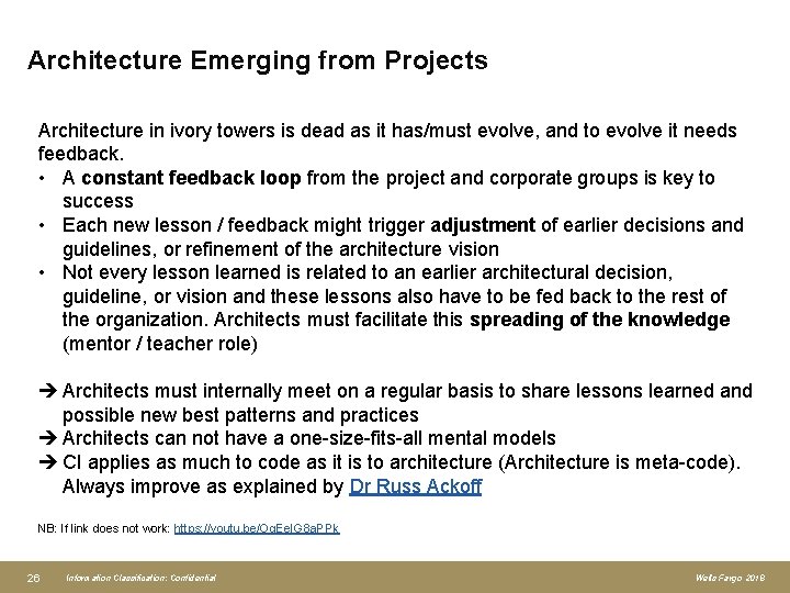 Architecture Emerging from Projects Architecture in ivory towers is dead as it has/must evolve,