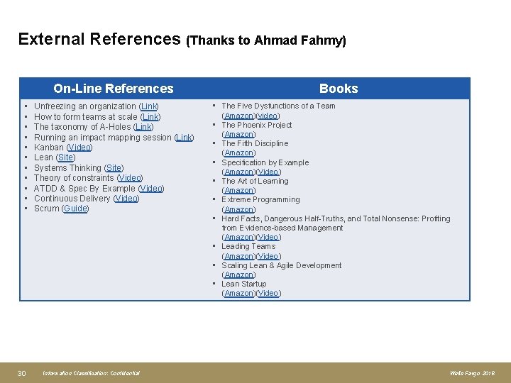 External References (Thanks to Ahmad Fahmy) On-Line References • • • 30 Unfreezing an